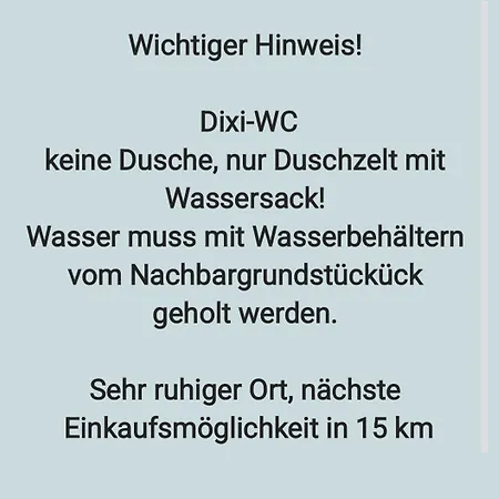 Campingplads Wohnmobilstellplatz In Mecklenburg-vorpommern - Ab Juni Dixi Wc *
